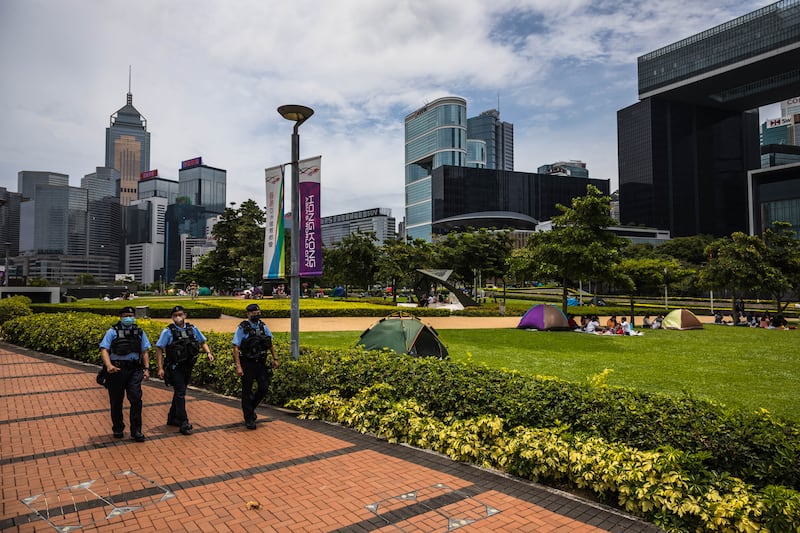 時事評論員桑普預計政府絕不會減國安及警隊的開支(法新社資料圖片)